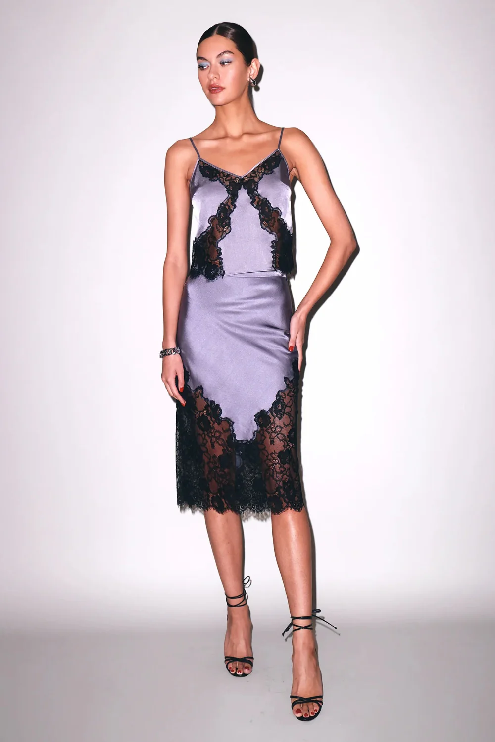Juliet Lace Silk Skirt