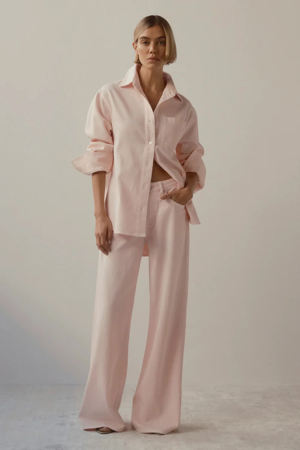 Alex Baggy Wide Leg Mid Rise Ballet Aura