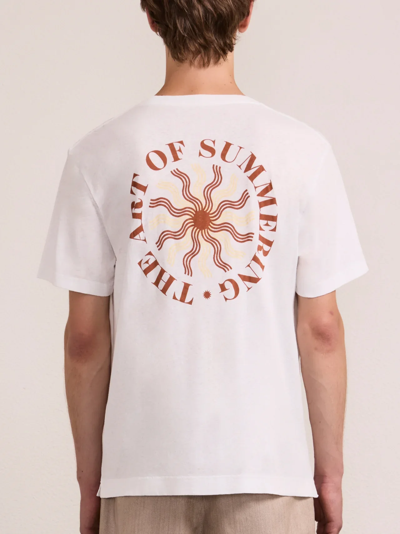 Dinis  Linen Blend Art of Summering RDJ Tee Cedar Grey - Image 2