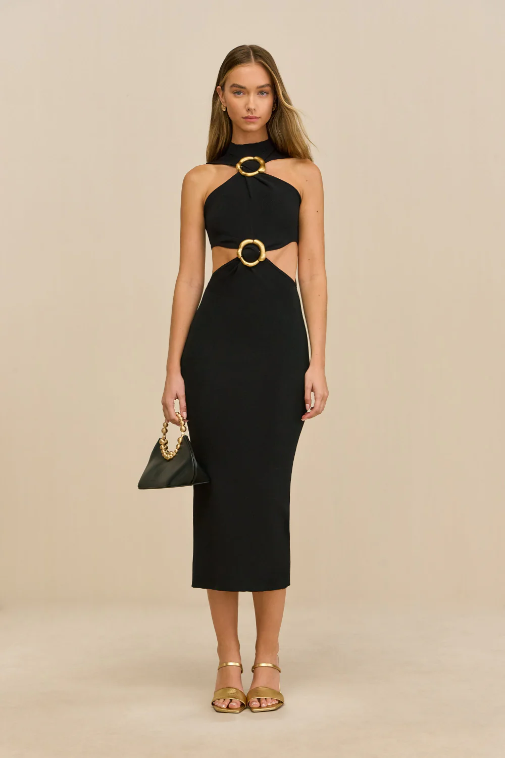 AMBAR KNIT DRESS Black