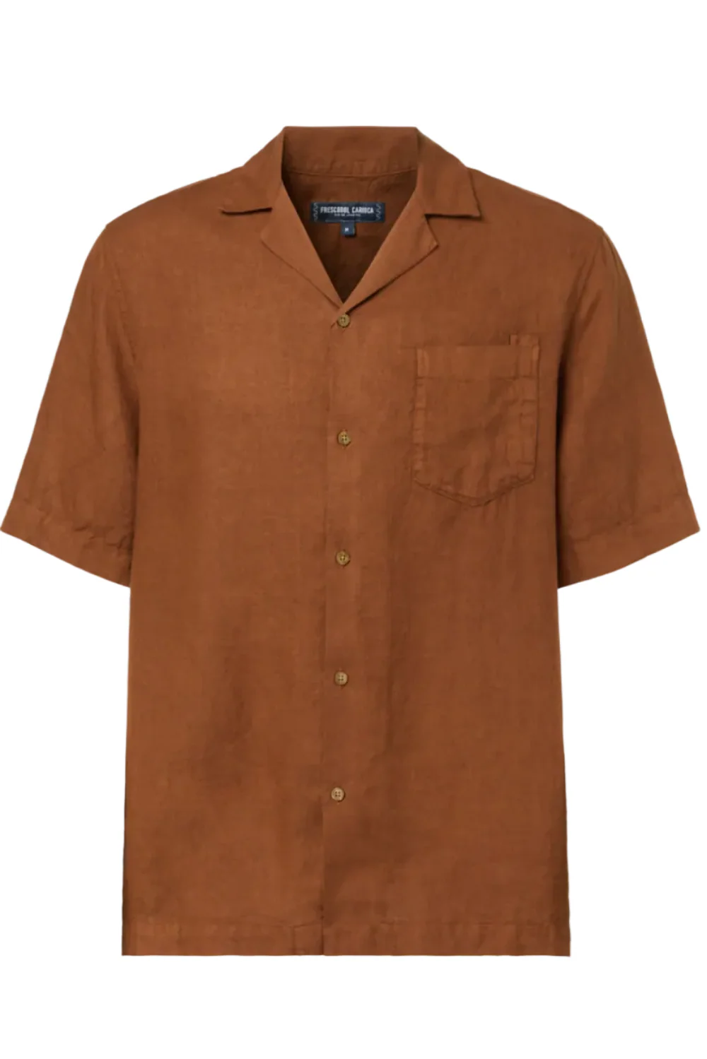 Angelo GD Linen SS Shirt Brown