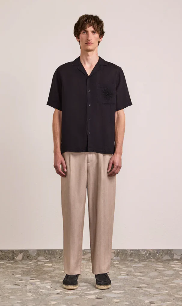 Alves linen Shirt SS Sol brodery Anglais - Image 2