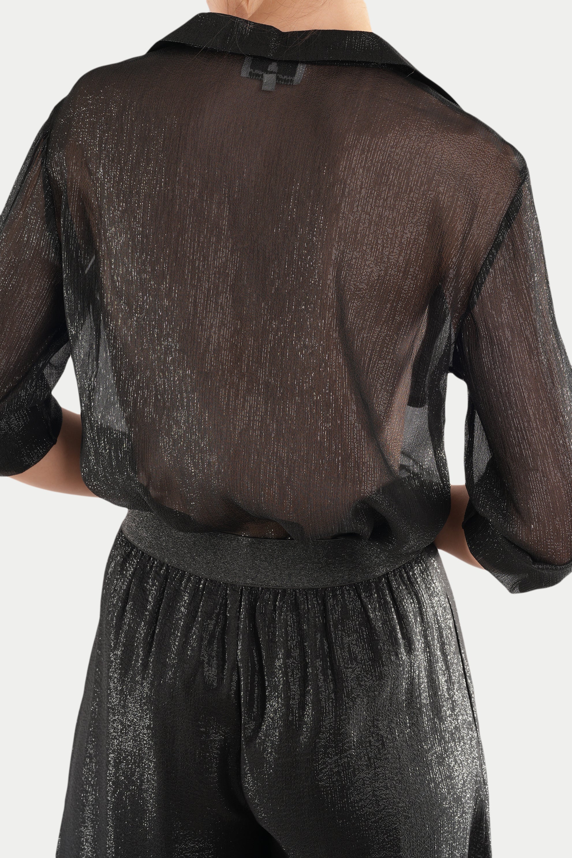 Anne Shirt in Black Lurex - Image 3