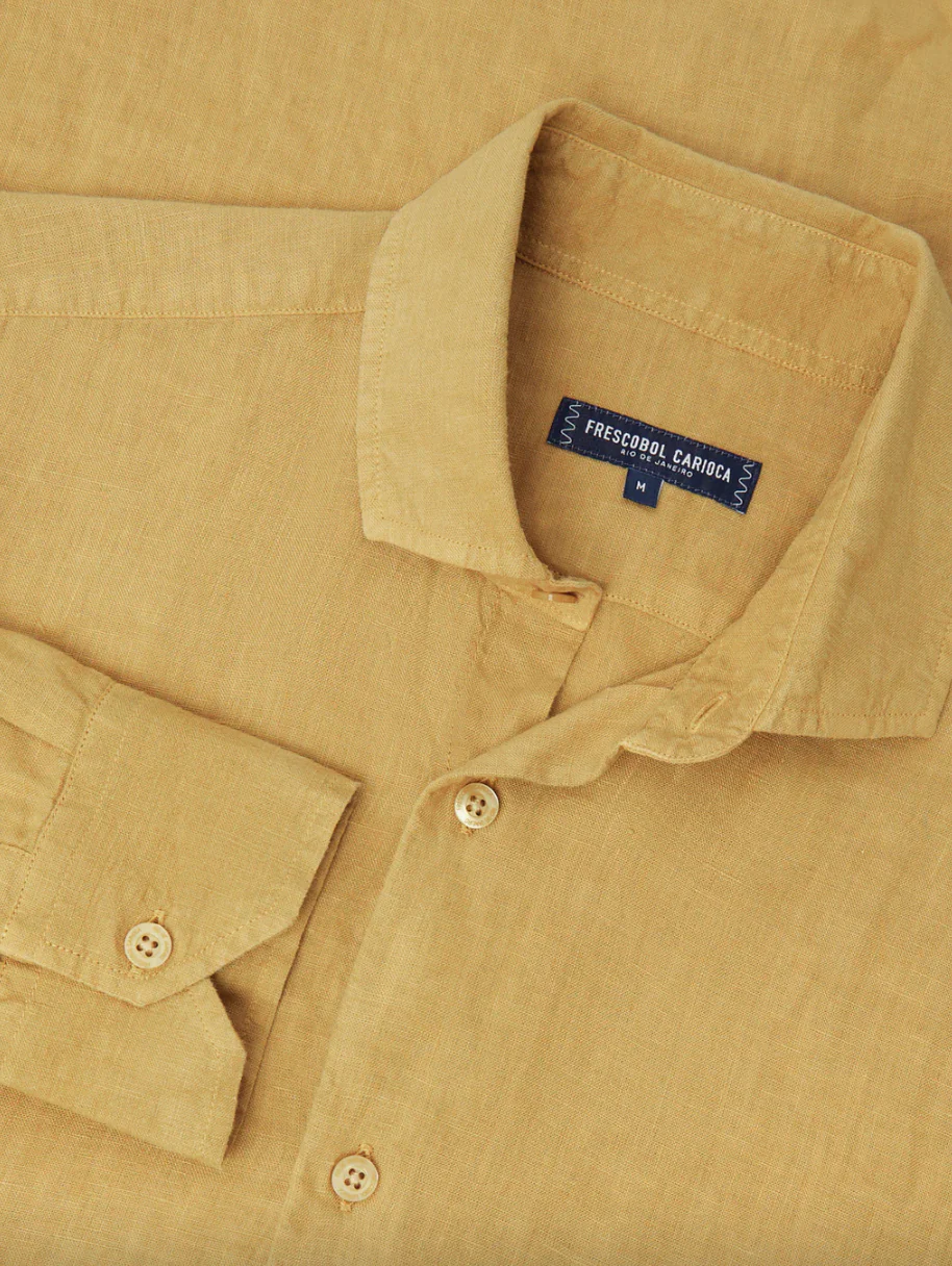 Antonio GD Linen LS Shirt Dried Moss (Final Sale) - Image 4
