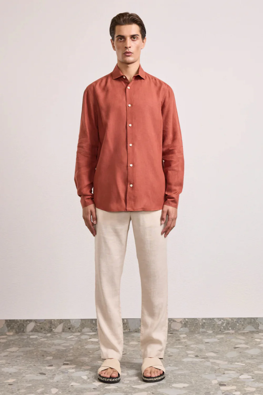 Antonio Linen Shirt L-S GD (Final Sale)