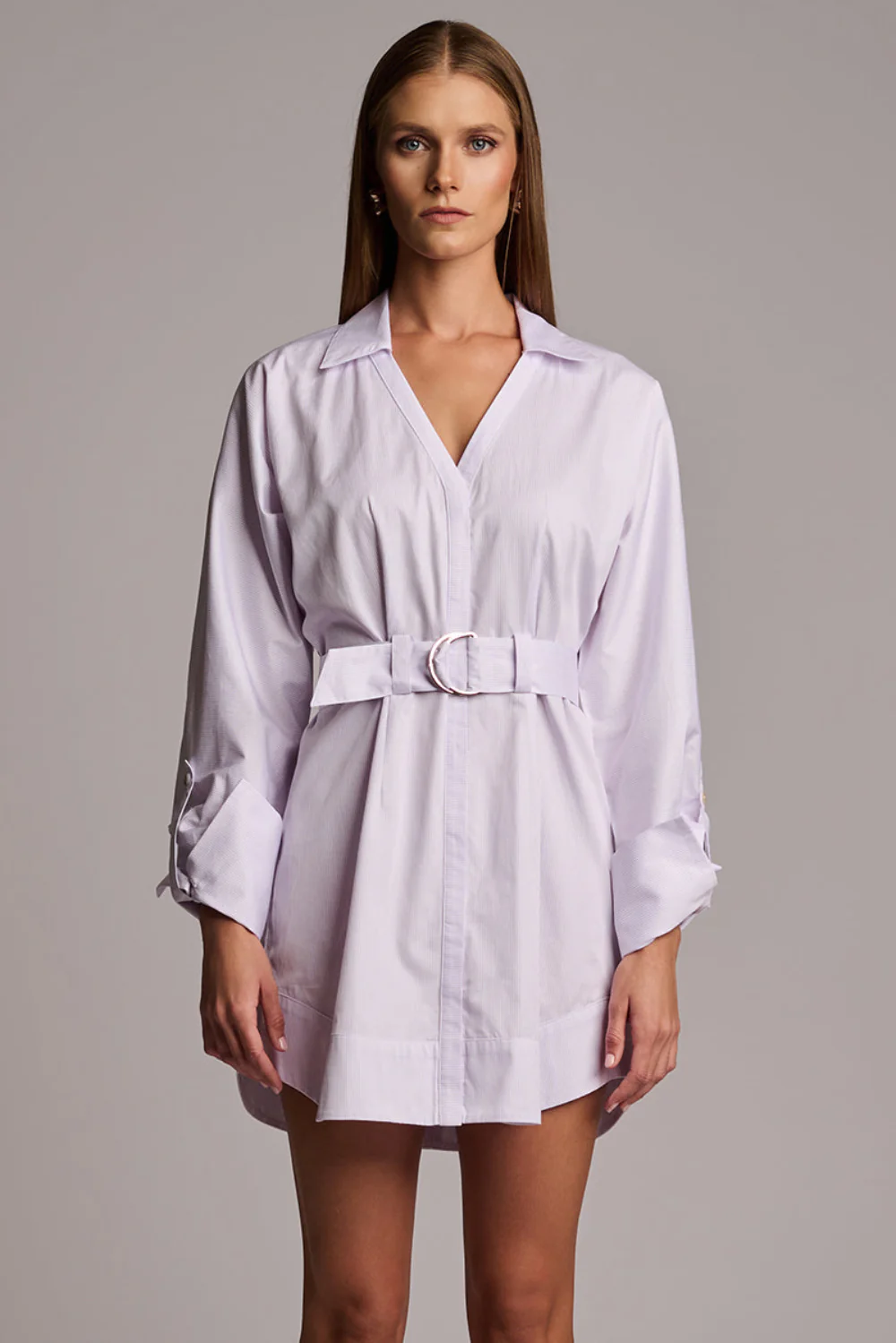 AUDREY DRESS  - THISTLE STRIPE
