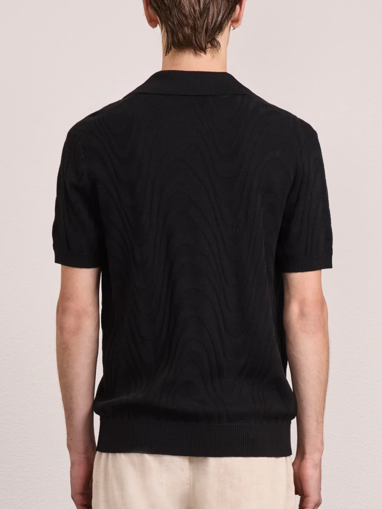 Rino Cotton Blend SS Jacquard Knit Polo - Image 4