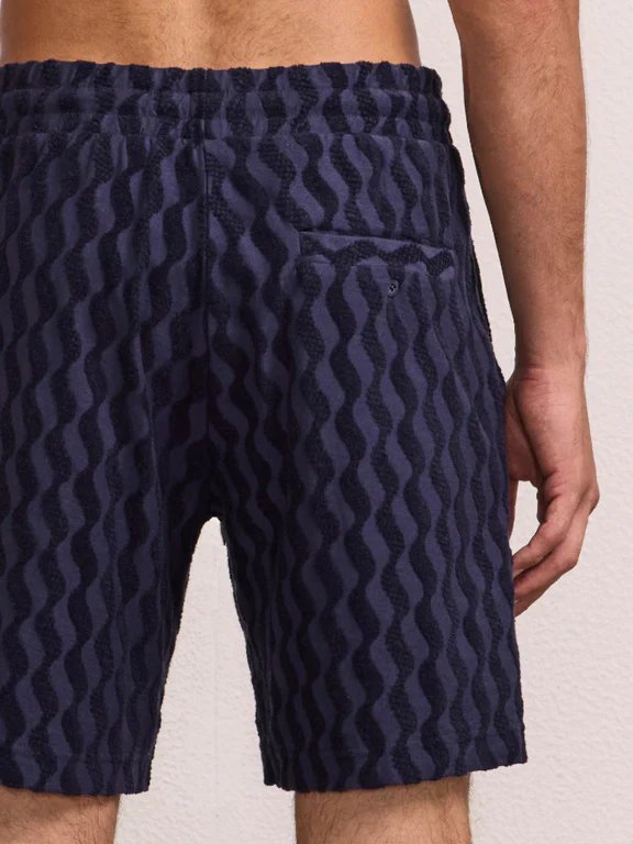 Augusto Terry Shorts Midnight Blue - Image 3