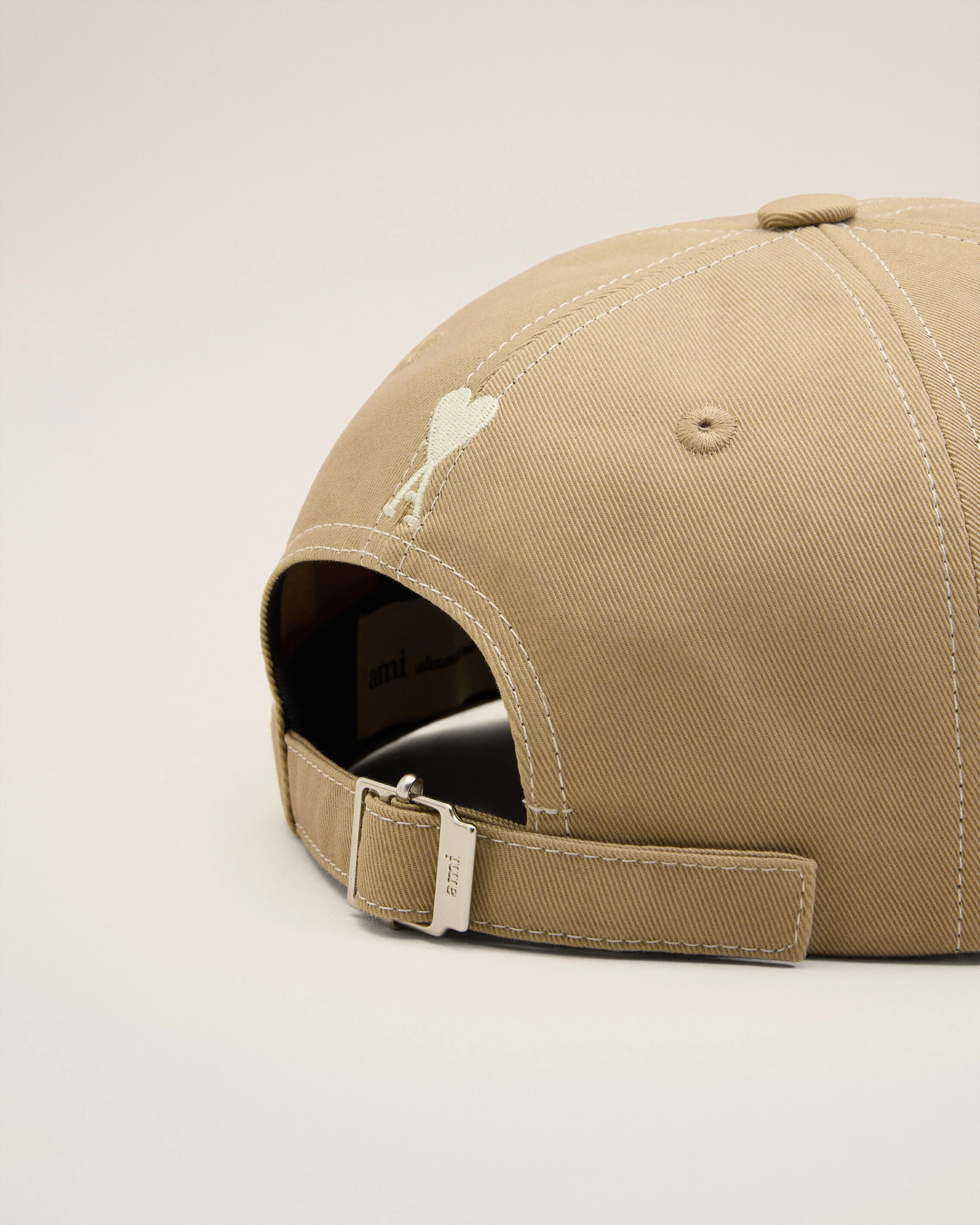 Beige Cotton Back Ami De Coeur Cap - Image 4