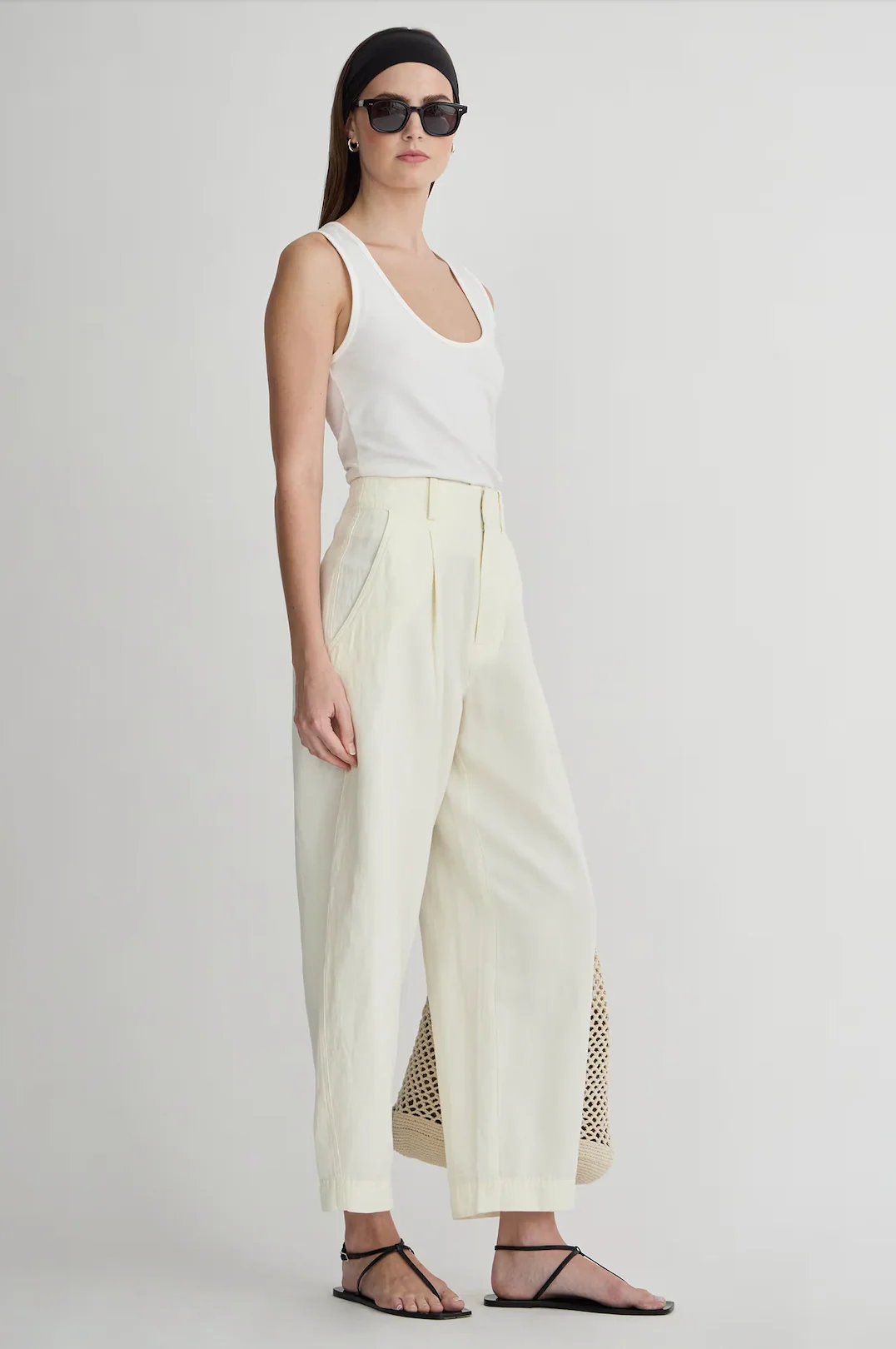 Bari Crop Trouser Cream - Image 2