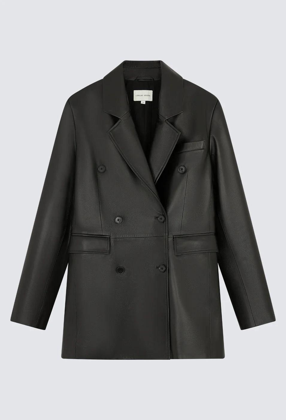 Benetra Heavy Leather Blazer Black (Final Sale) - Image 2