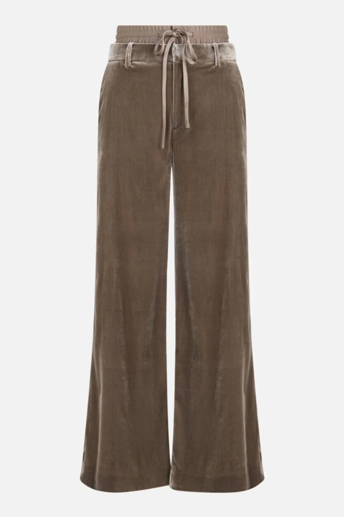 Double Waistband Velour Sweatpant