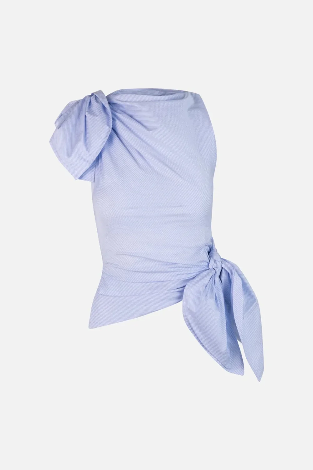 Bow Drape Shirting Top