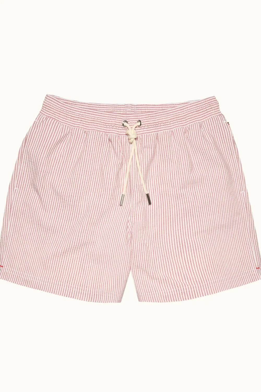 Boxer III Seersucker Stripe Vermillon