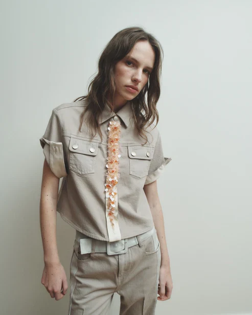 Brook Shirt Beige Wash - Image 2