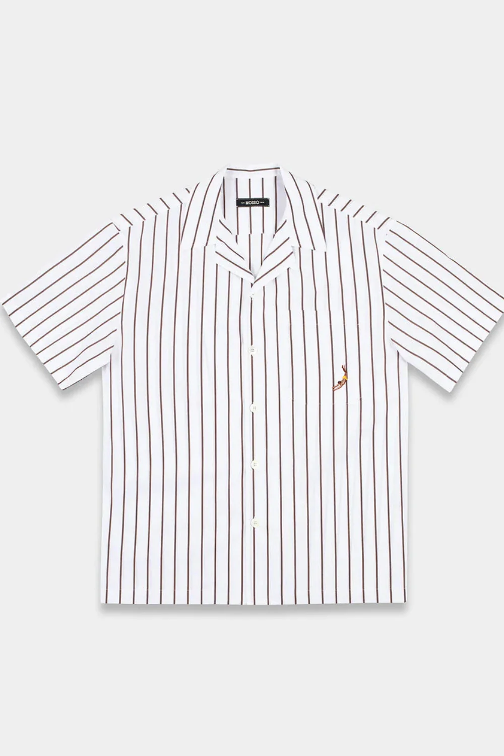 Brown Sun Stripes Short Sleeve Shirt
