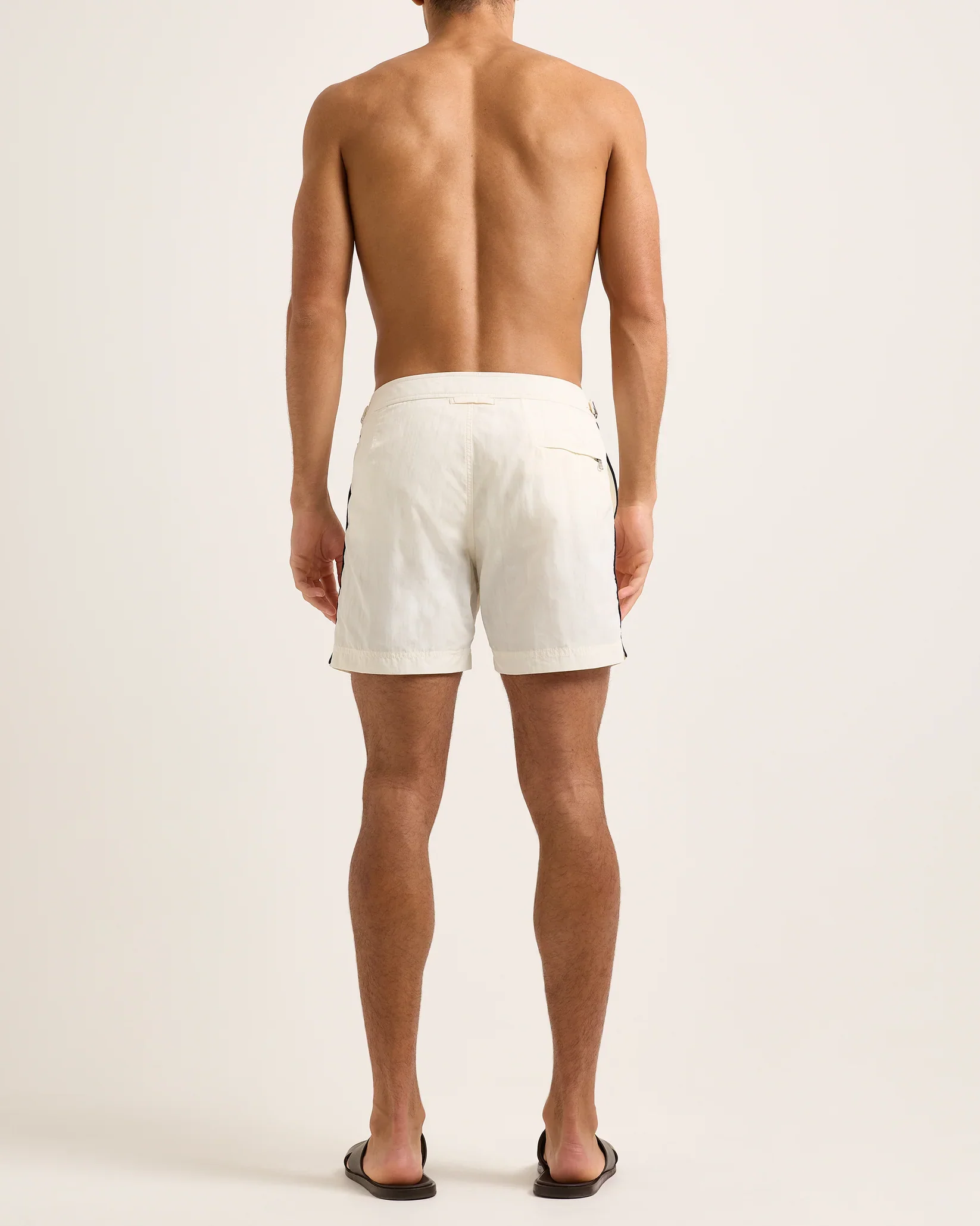 Bulldog Fine Piping Swim Short White Sand - Image 3