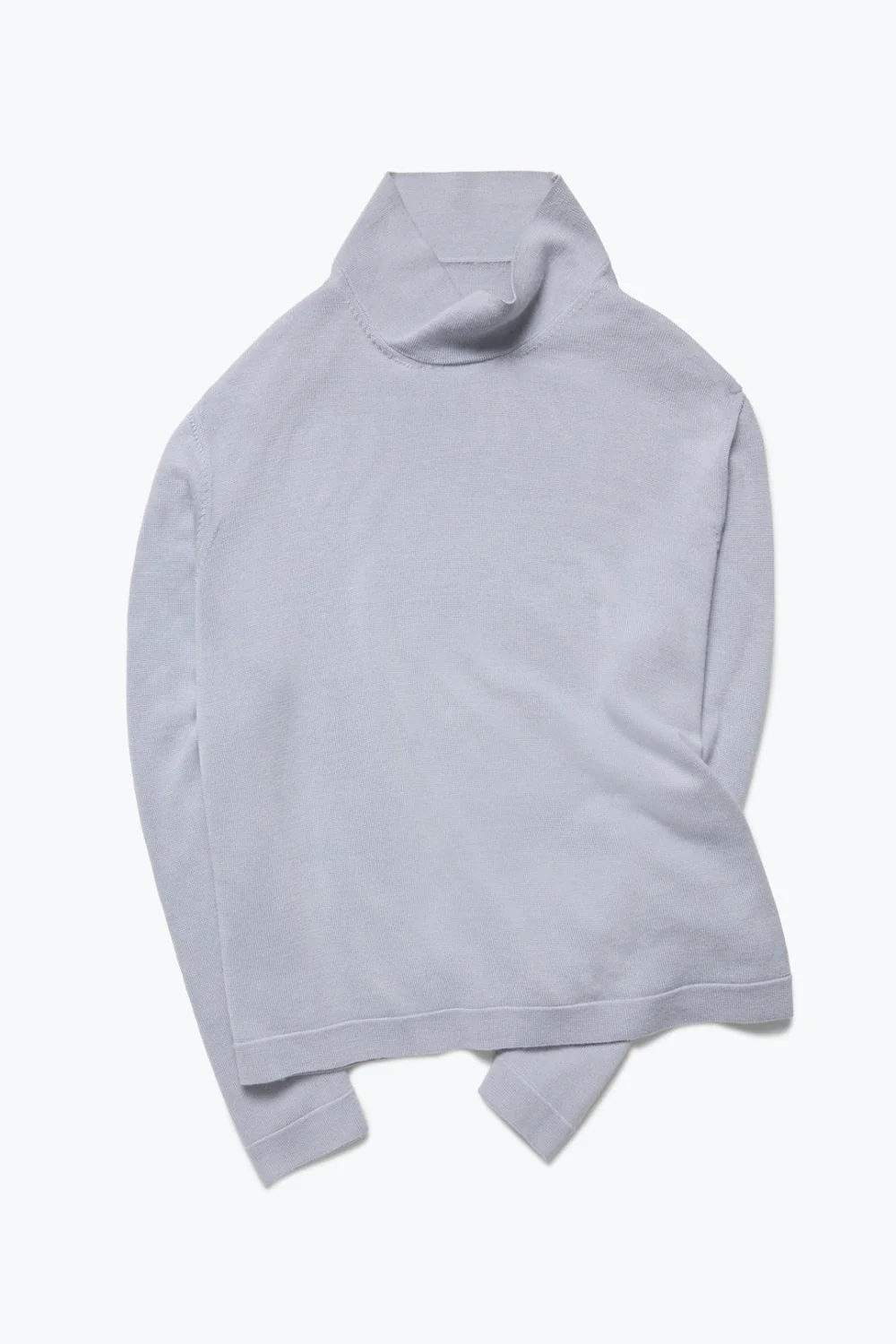 Mock Neck Sweater - Wool Silk (Pearl)