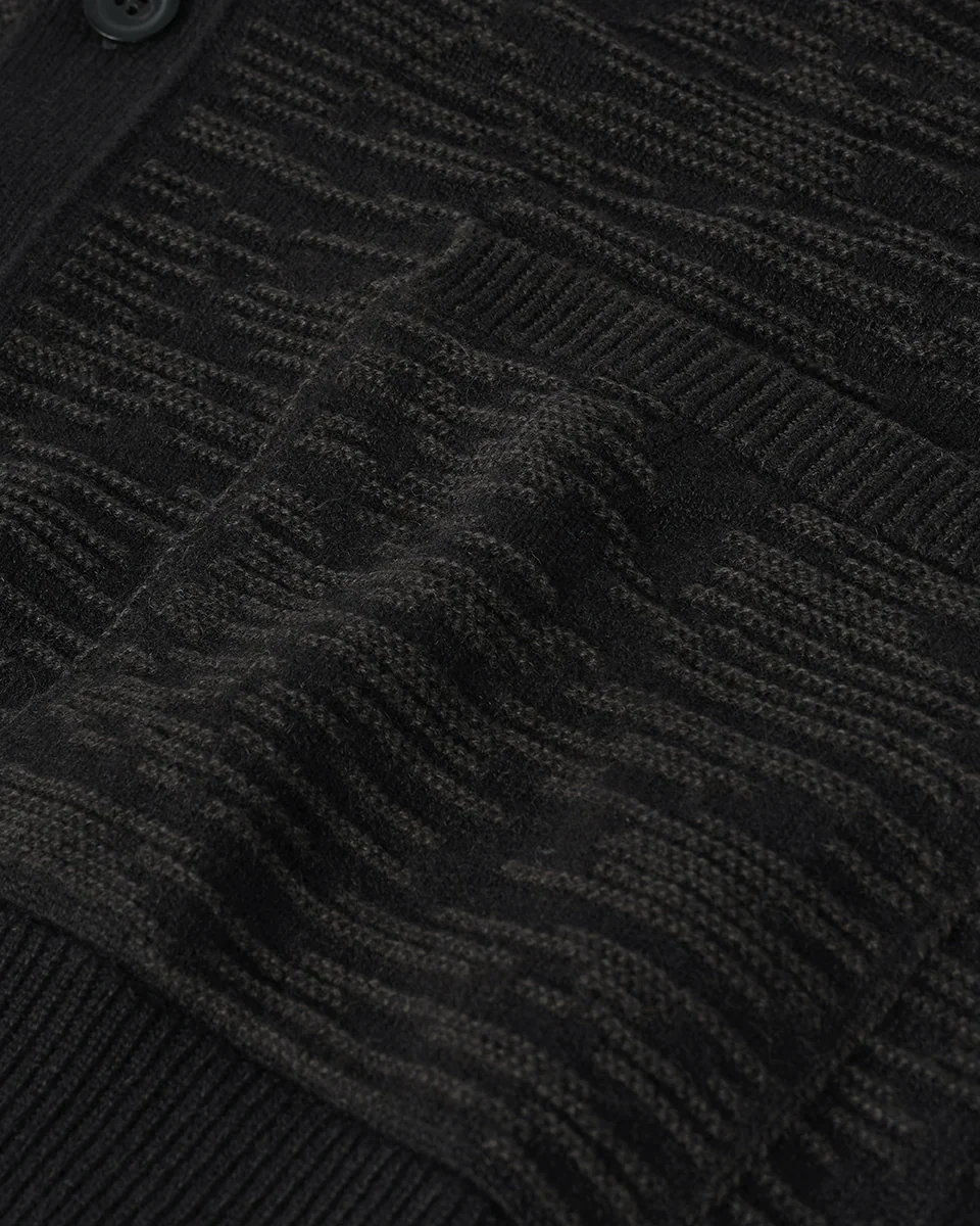 Cardigan Plaited Textured Vee - Image 6