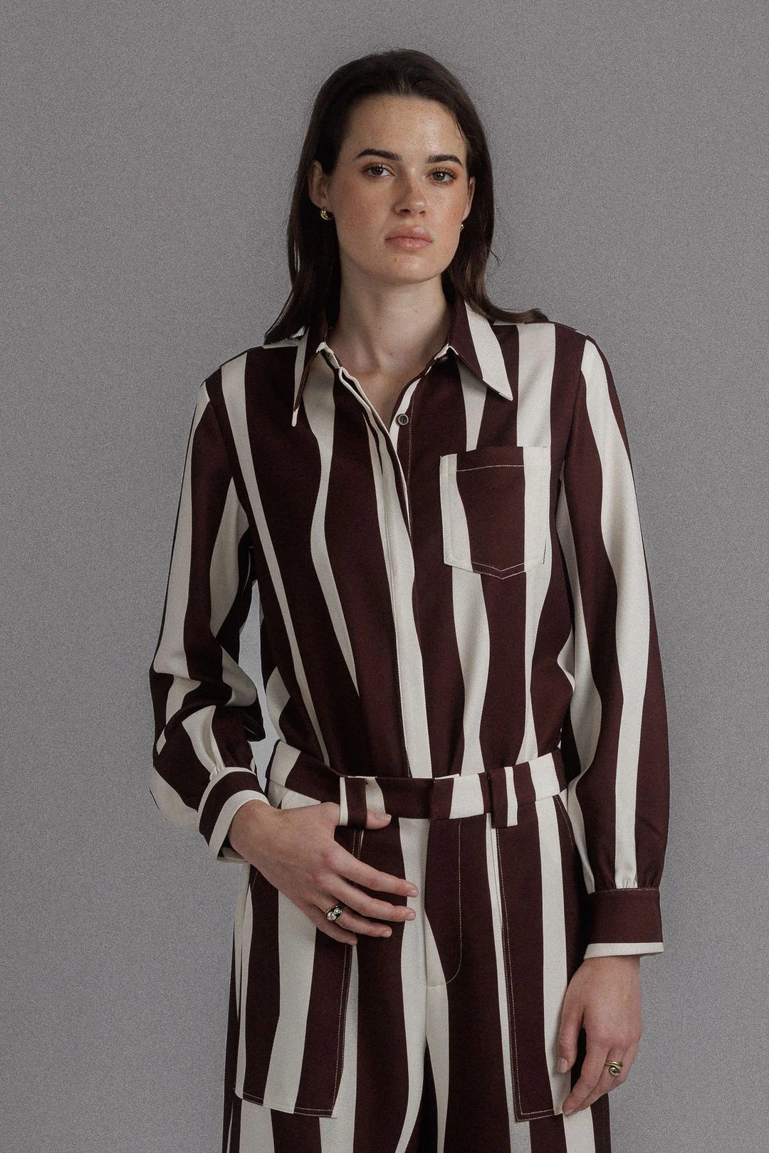 Chocolate Long Sleeve Shirt Print - Image 3