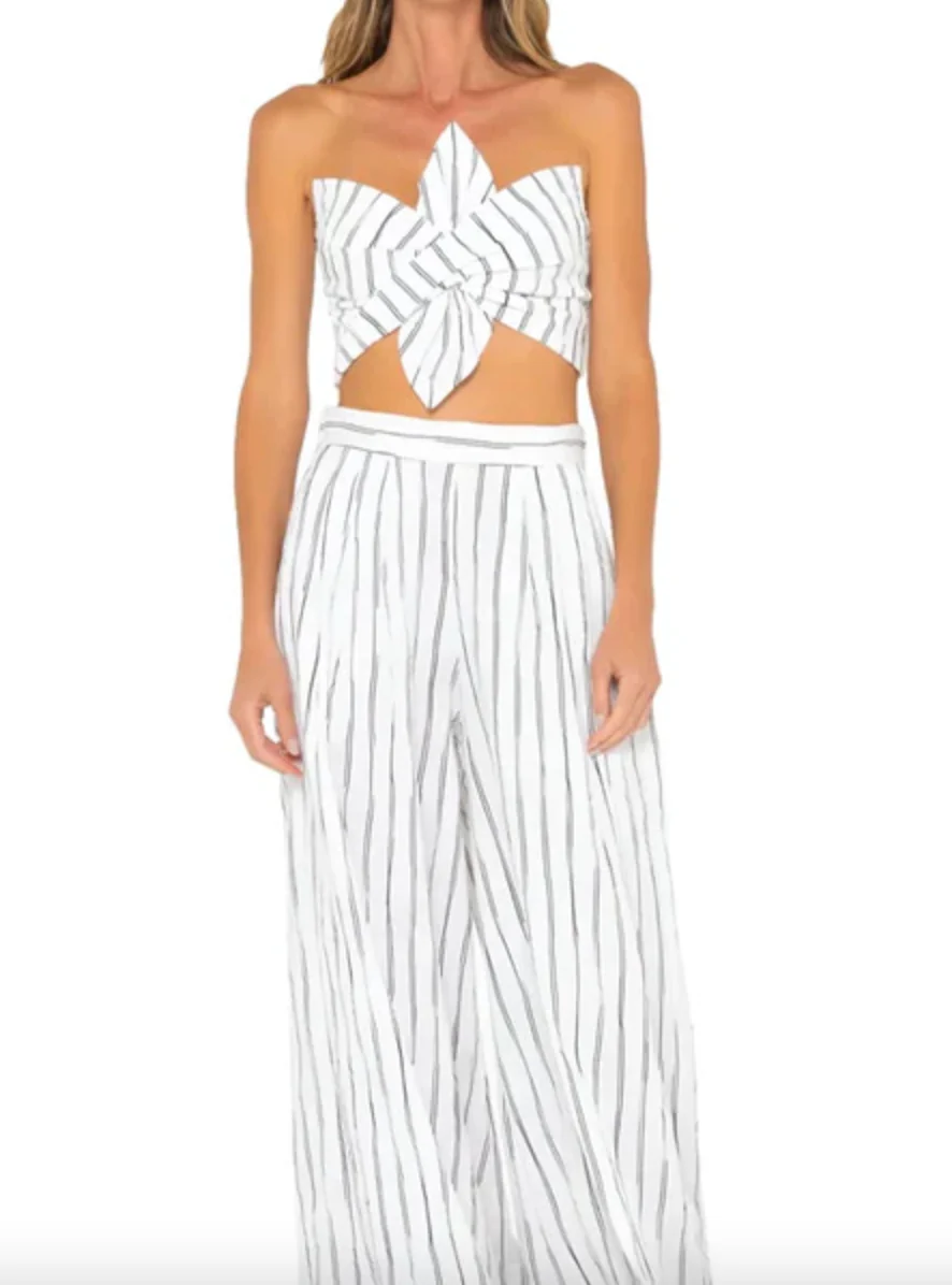 Clementine Top Black-White Stripe (Final Sale) - Image 2