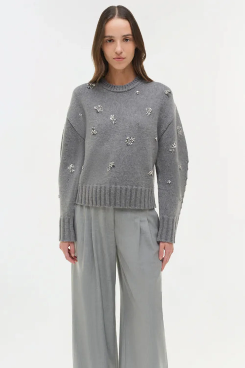 Coraline Embellished Knit Crewneck