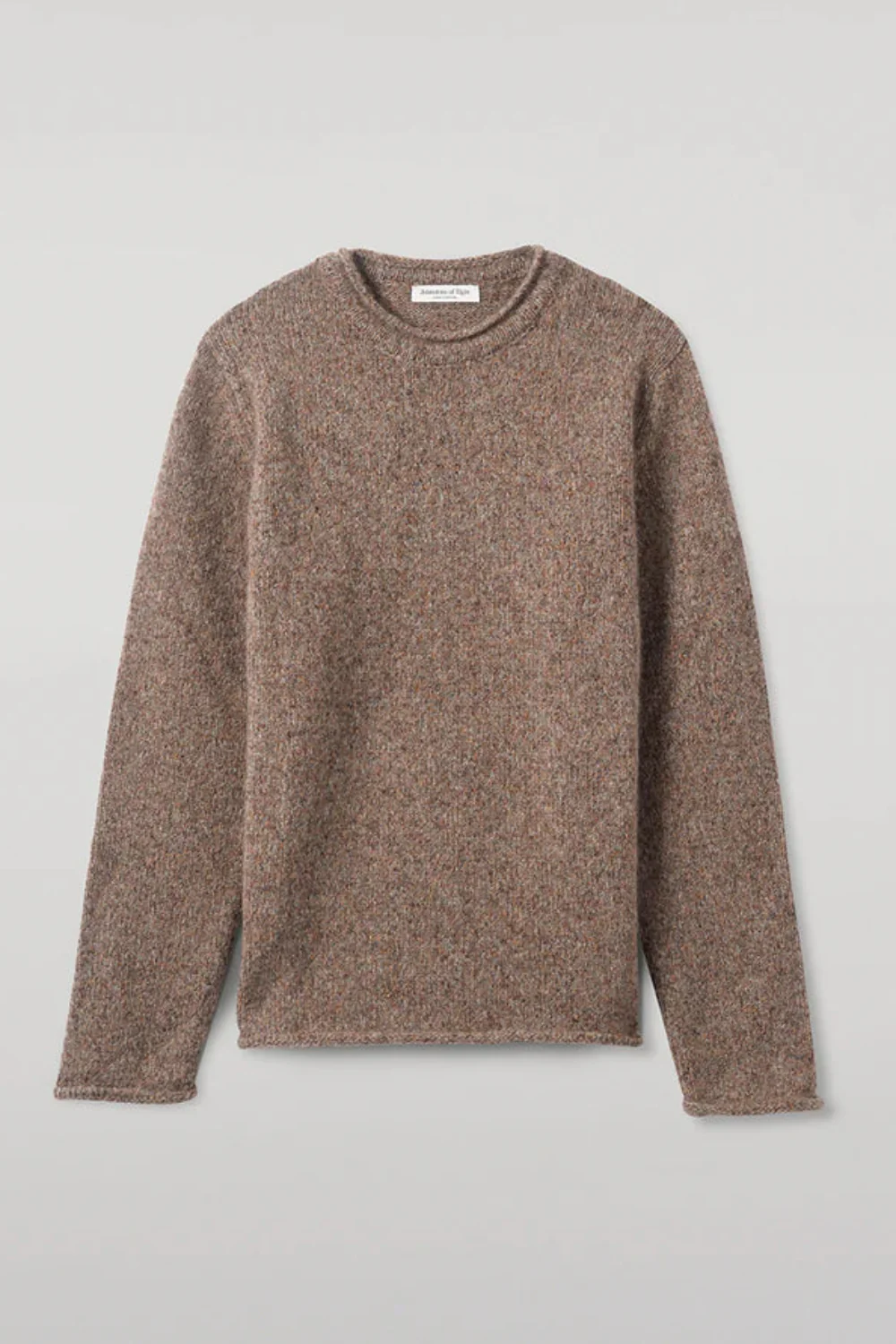 Crew Neck Rolled Trims Sweater