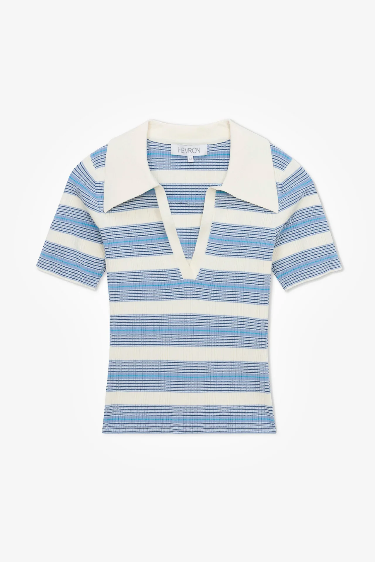 Daisy Stripe Polo Blue Stripe