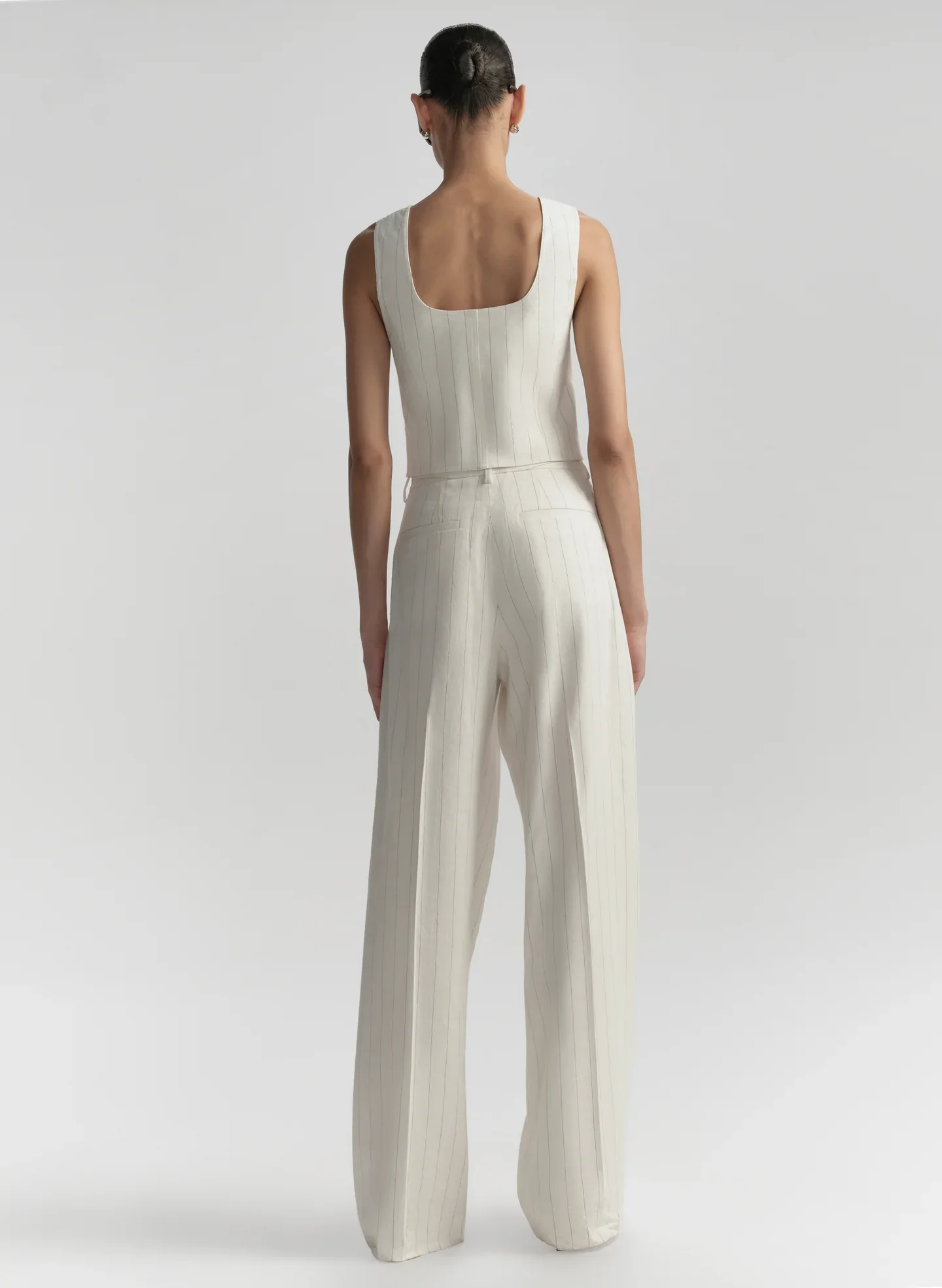 Darcy Linen Pinstripe Top - Image 3