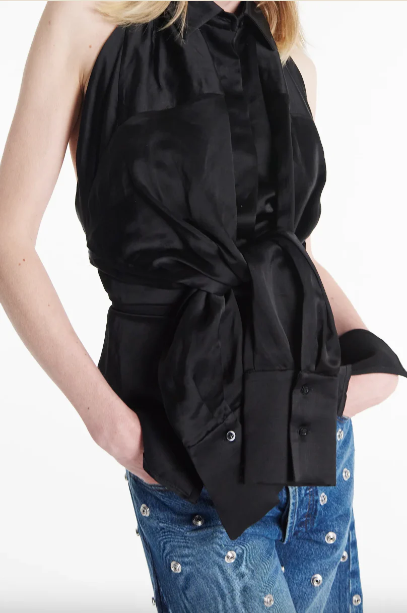Deconstructed Shirt Halter Neck - Image 5
