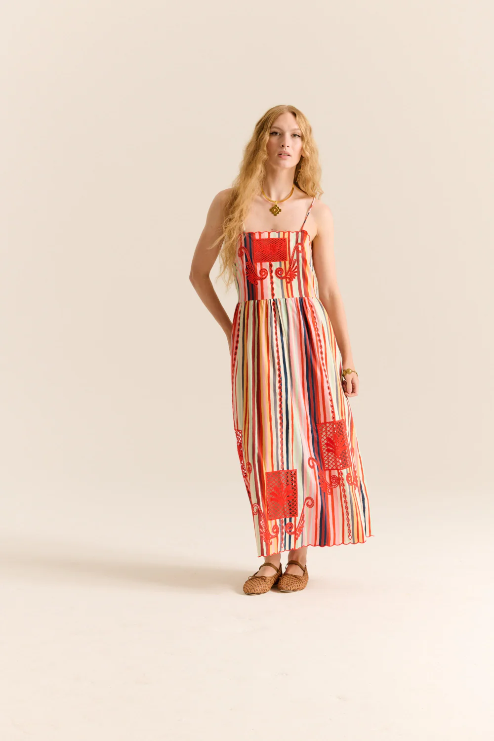 Della Dress Multi Stripes