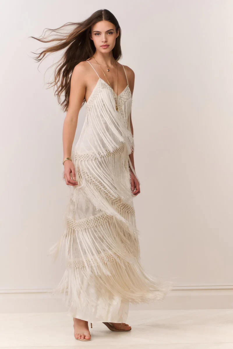 Delphi Fringe Lace Gown - Image 2