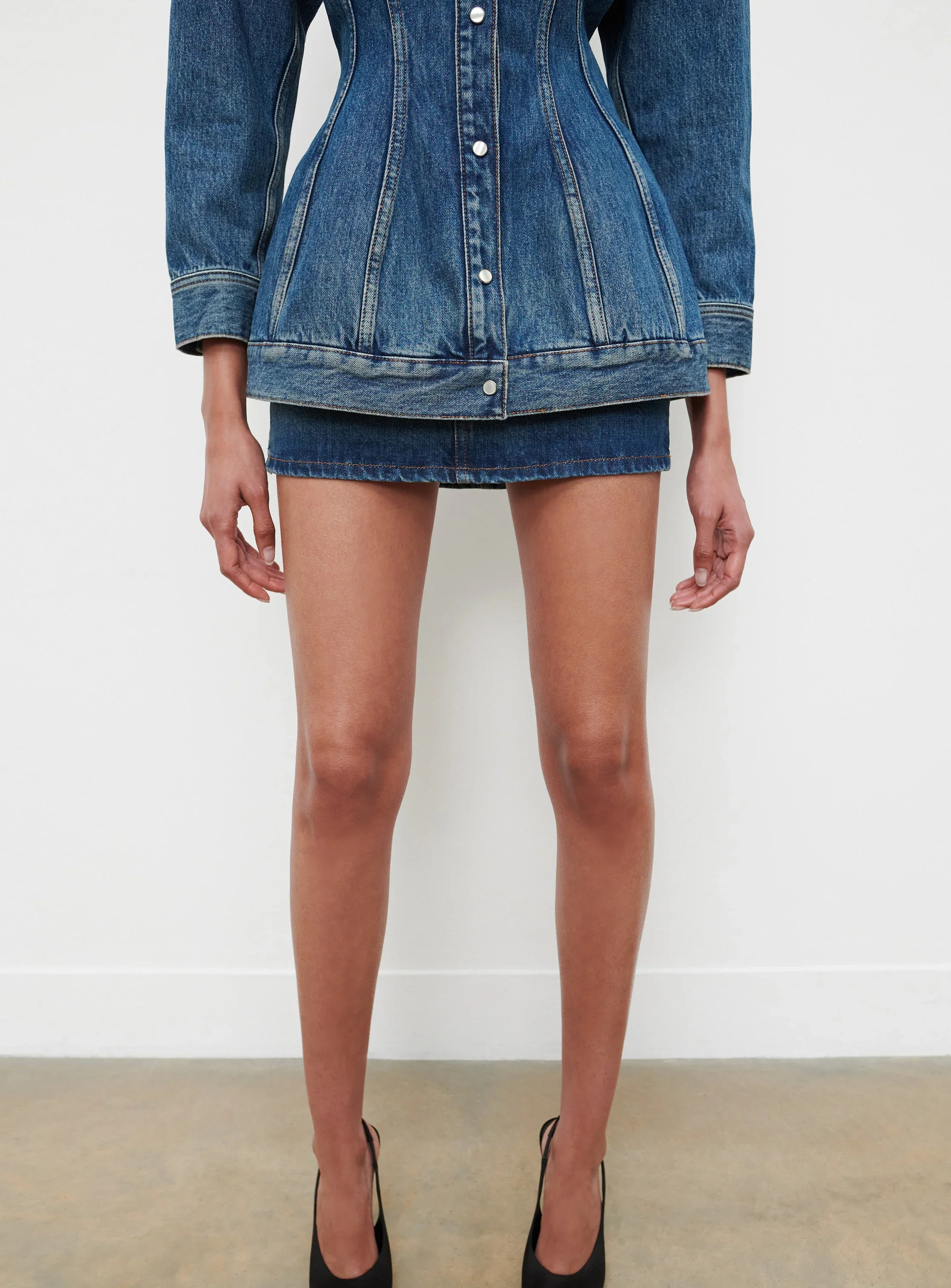 Denim Contour Jacket Indigo - Image 5