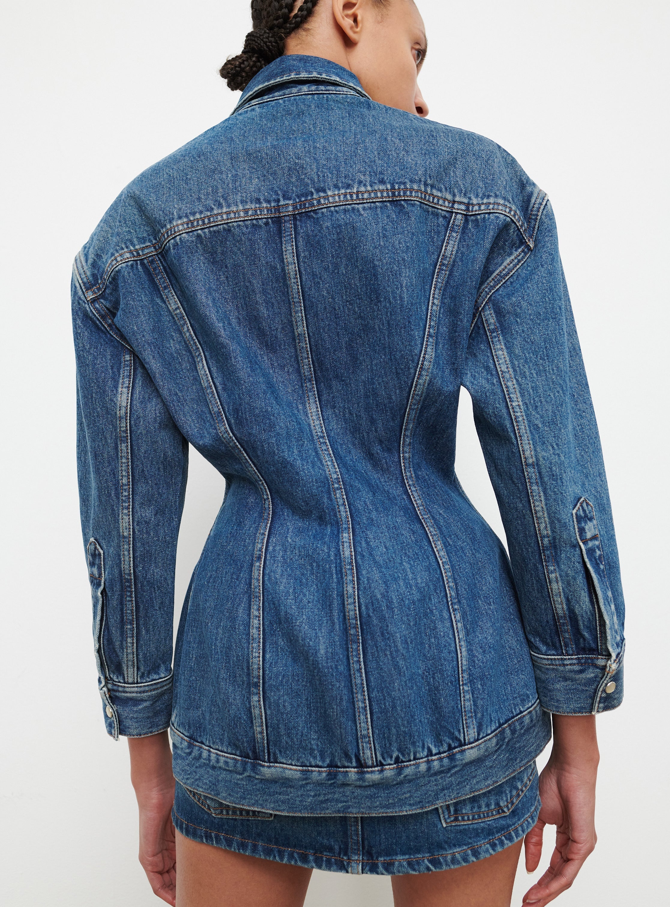 Denim Contour Jacket Indigo - Image 6