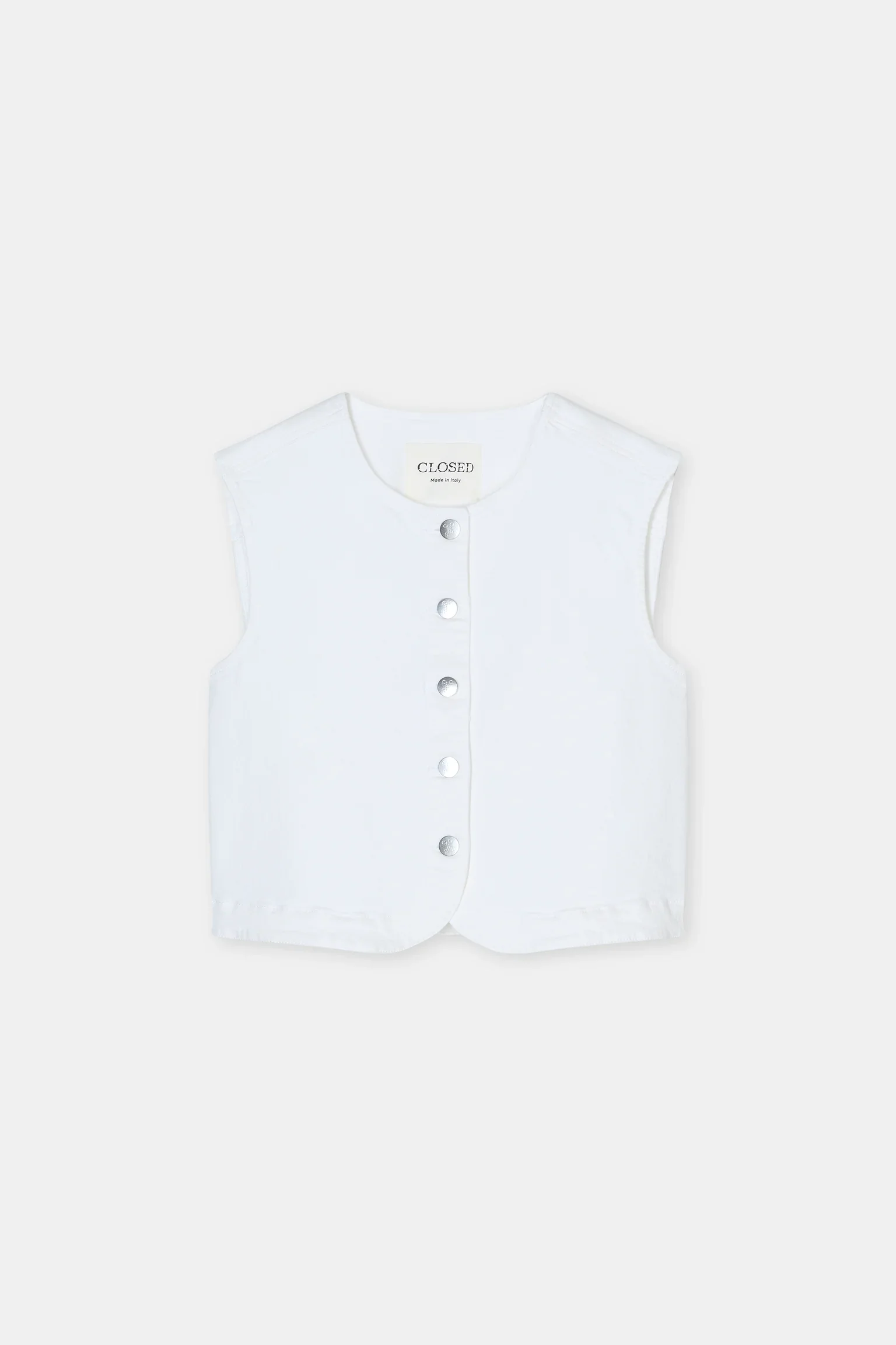 Denim Vest White - Image 4