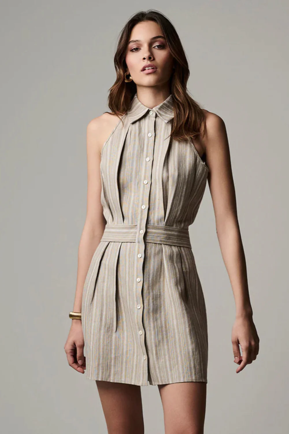 Domino Dress Tawny Stripe (Final Sale)