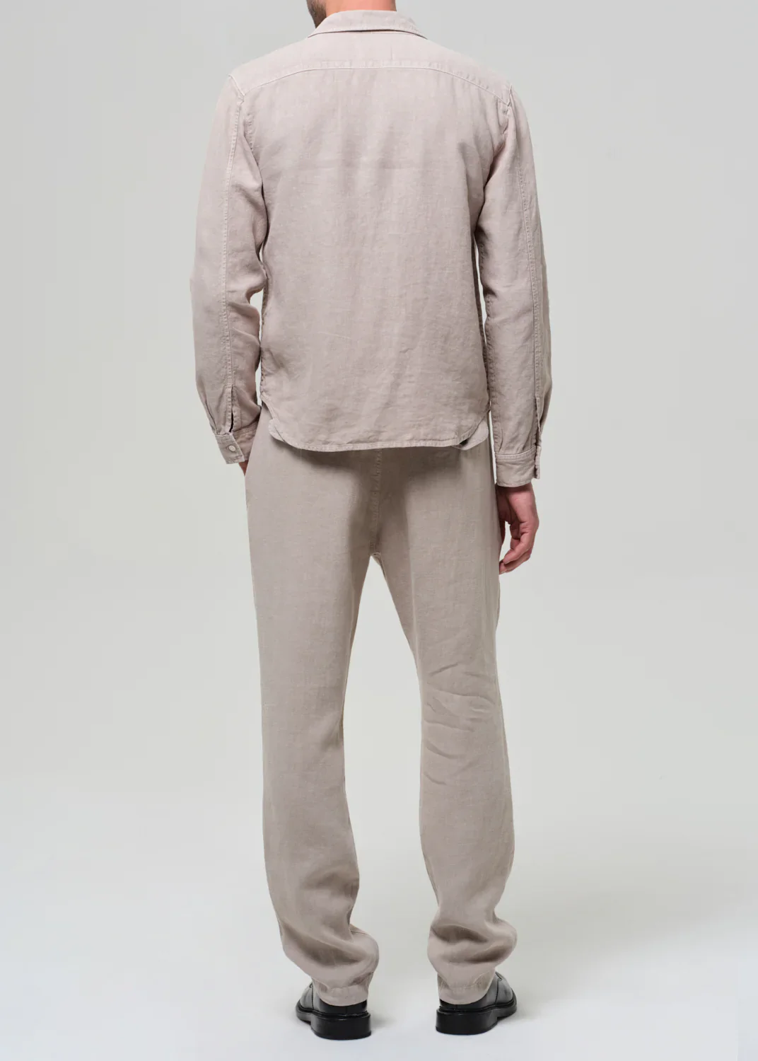 Drawstring Deck Linen Pant In Wheat - Image 4
