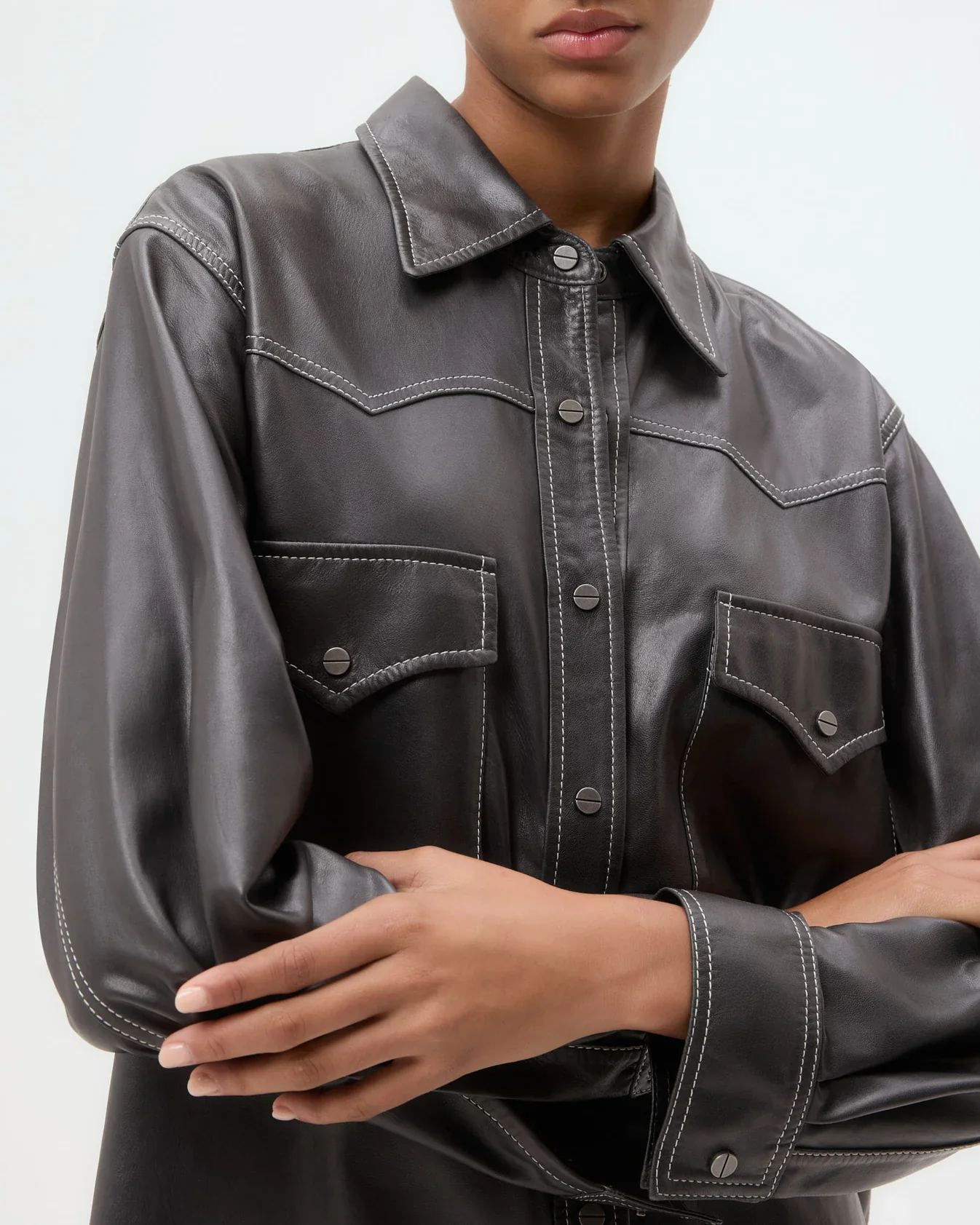 Leather Dutton Shirt - Image 5