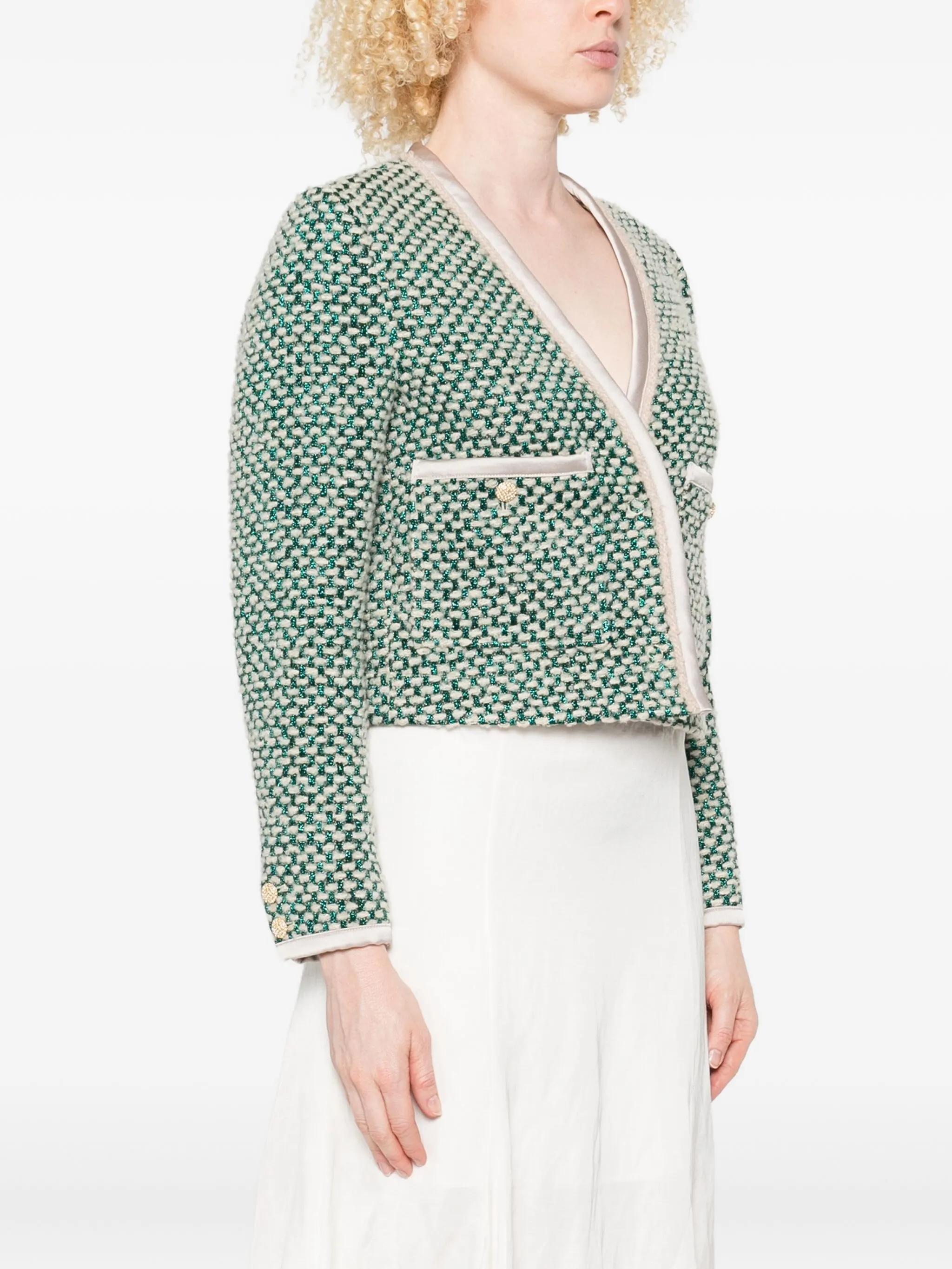 Natte Tweed Short Jacket - Image 4