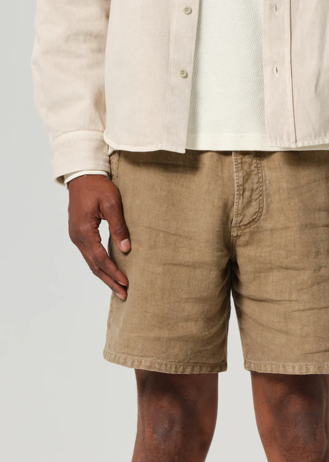 Drawstring Deck Short Dark Khaki - Image 6