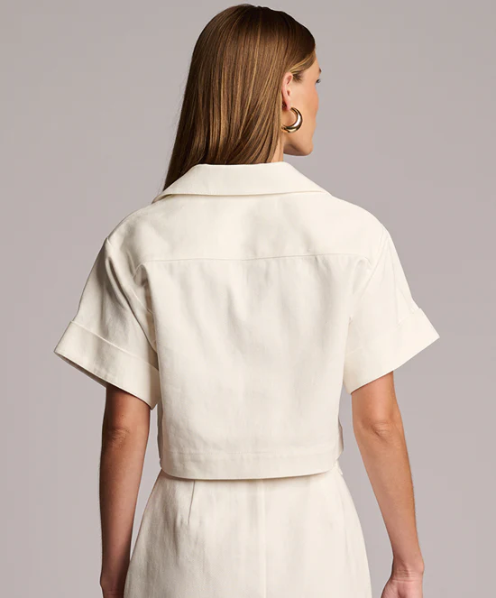 Ellison Top in Twill White - Image 3