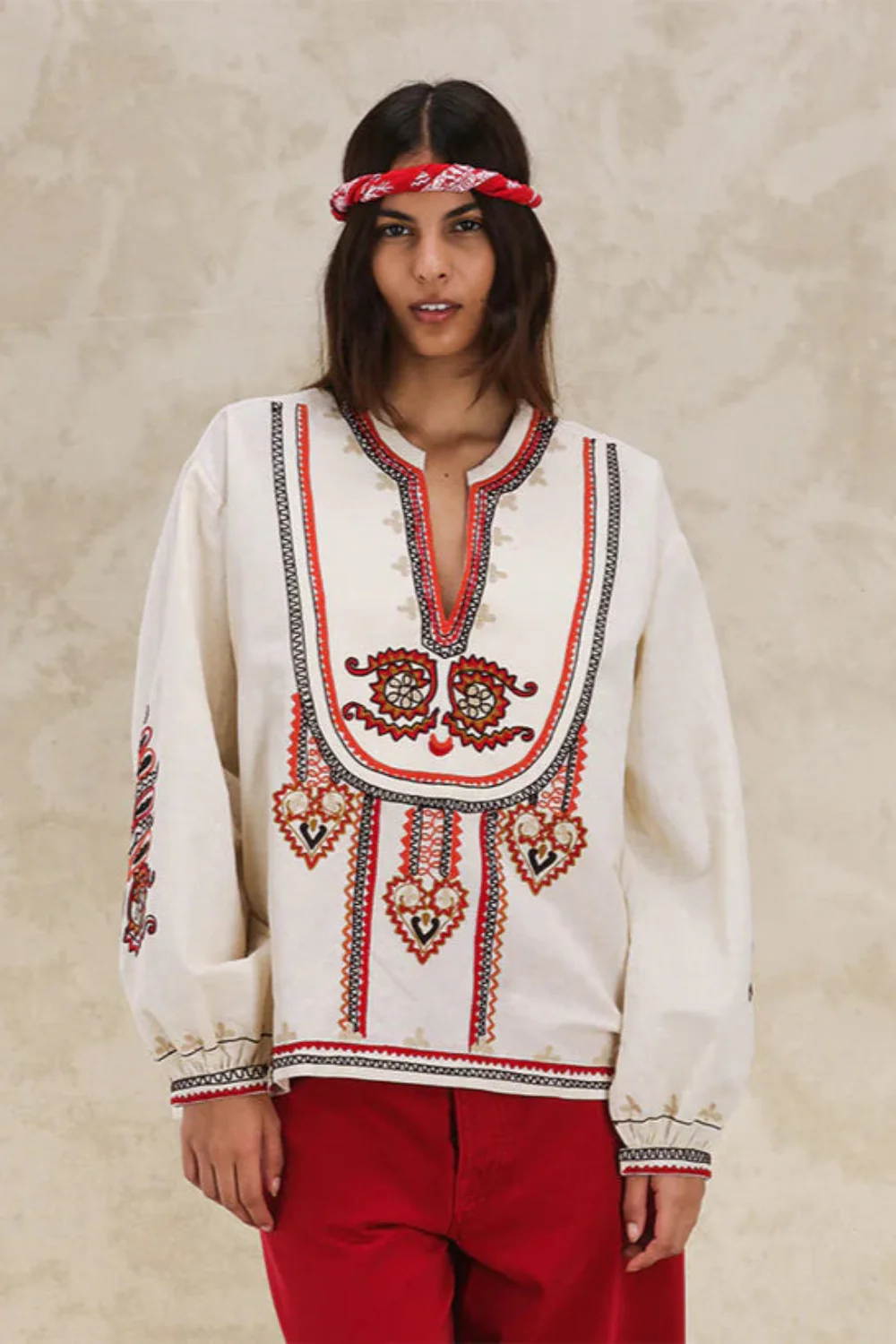 Embroidered Blouse Off White (Final Sale)