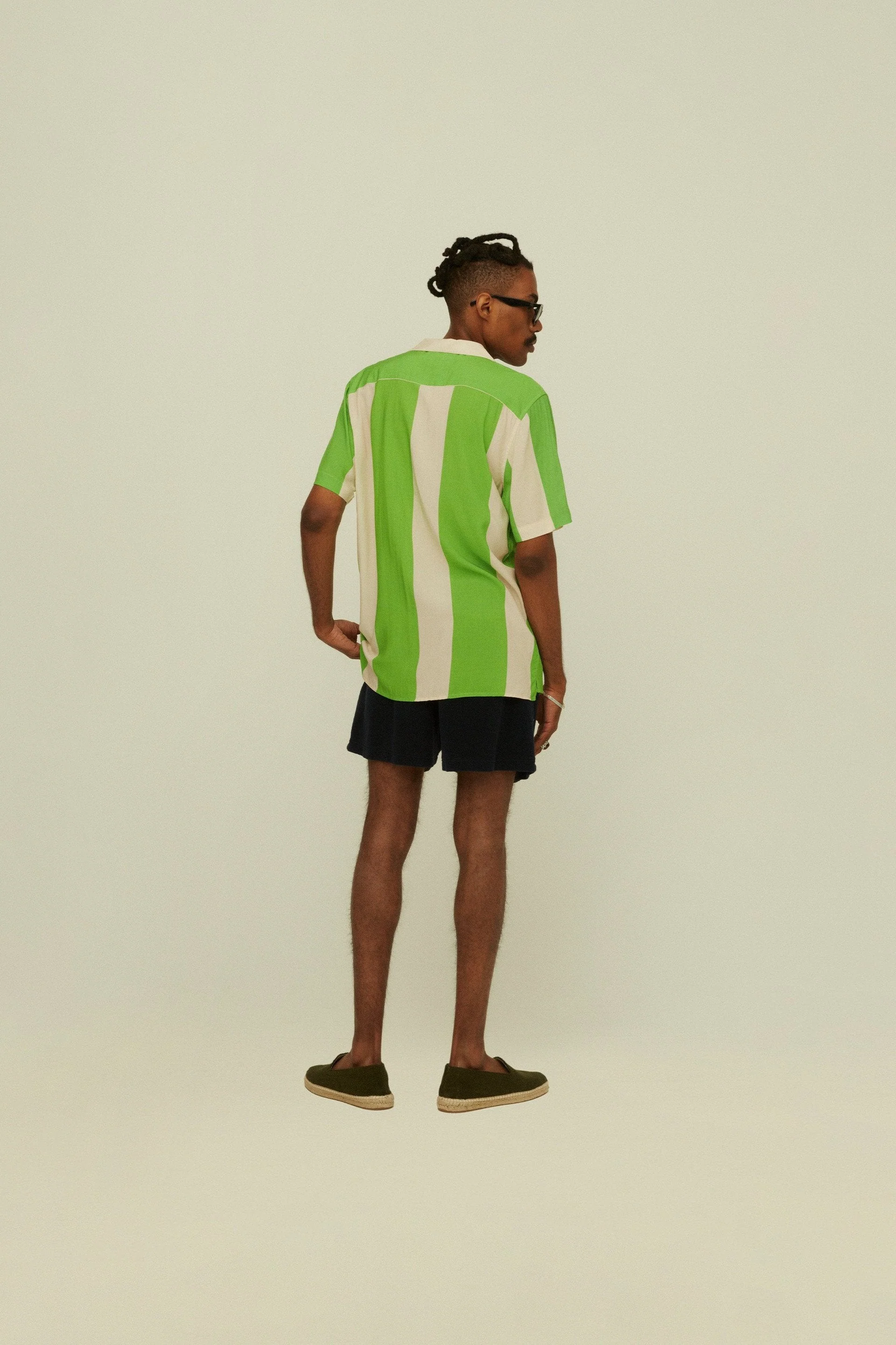 Emerald Stripe Viscose Shirt (Final Sale) - Image 3