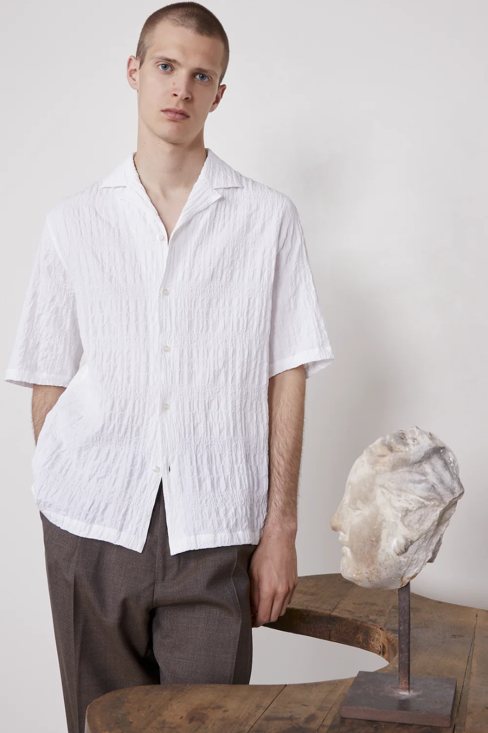 Eren SS Seersucker White