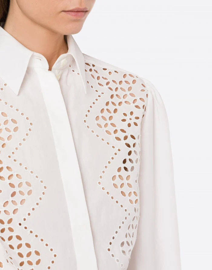 Button Down Shirt with Sangallo Embroidery (Final Sale) - Image 2