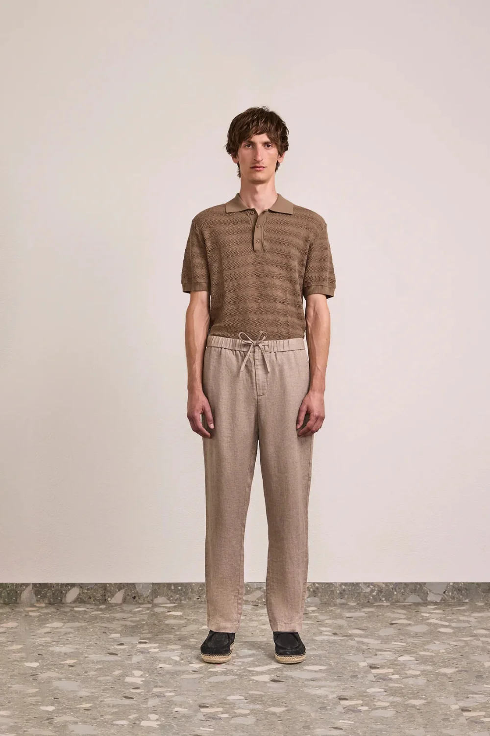 Oscar Linen Chinos Khaki