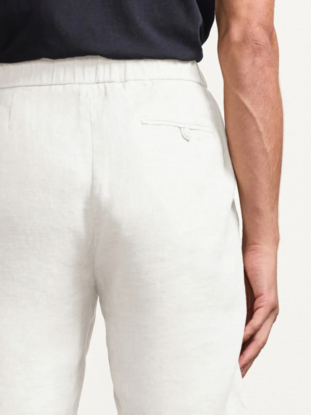 Felipe Linen Shorts White - Image 2