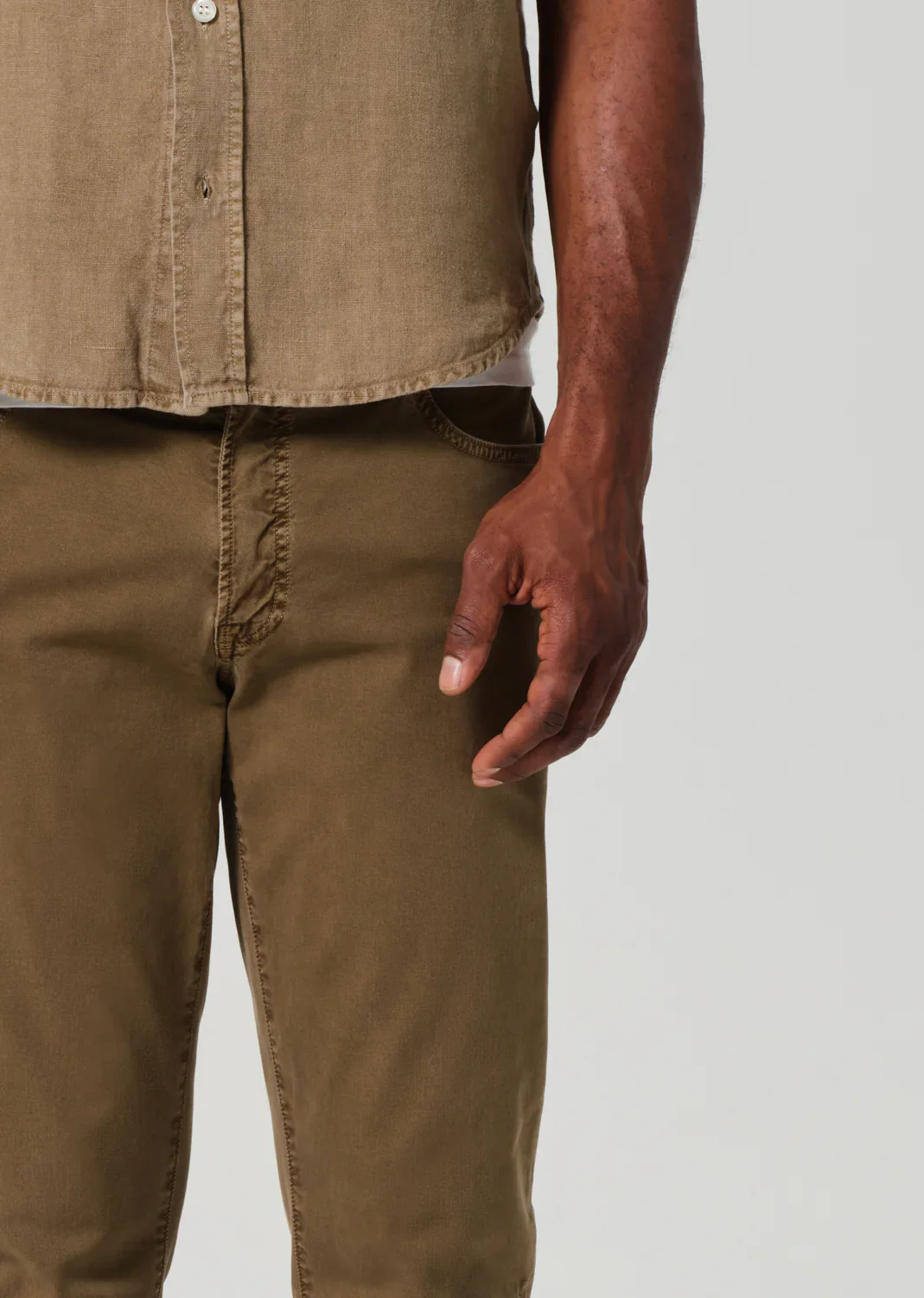 Gage Jeans in Italian Canvas Dark Khaki (Final Sale) - Image 6