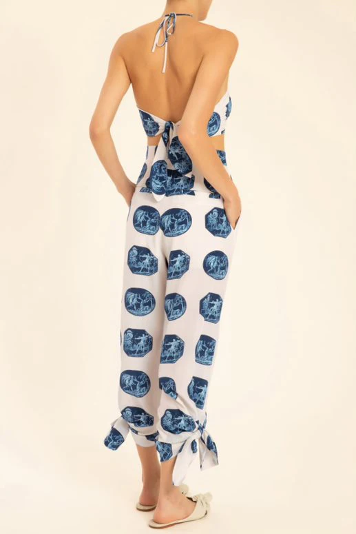 Greek Scenes Top with Ties (Final Sale) - Image 3
