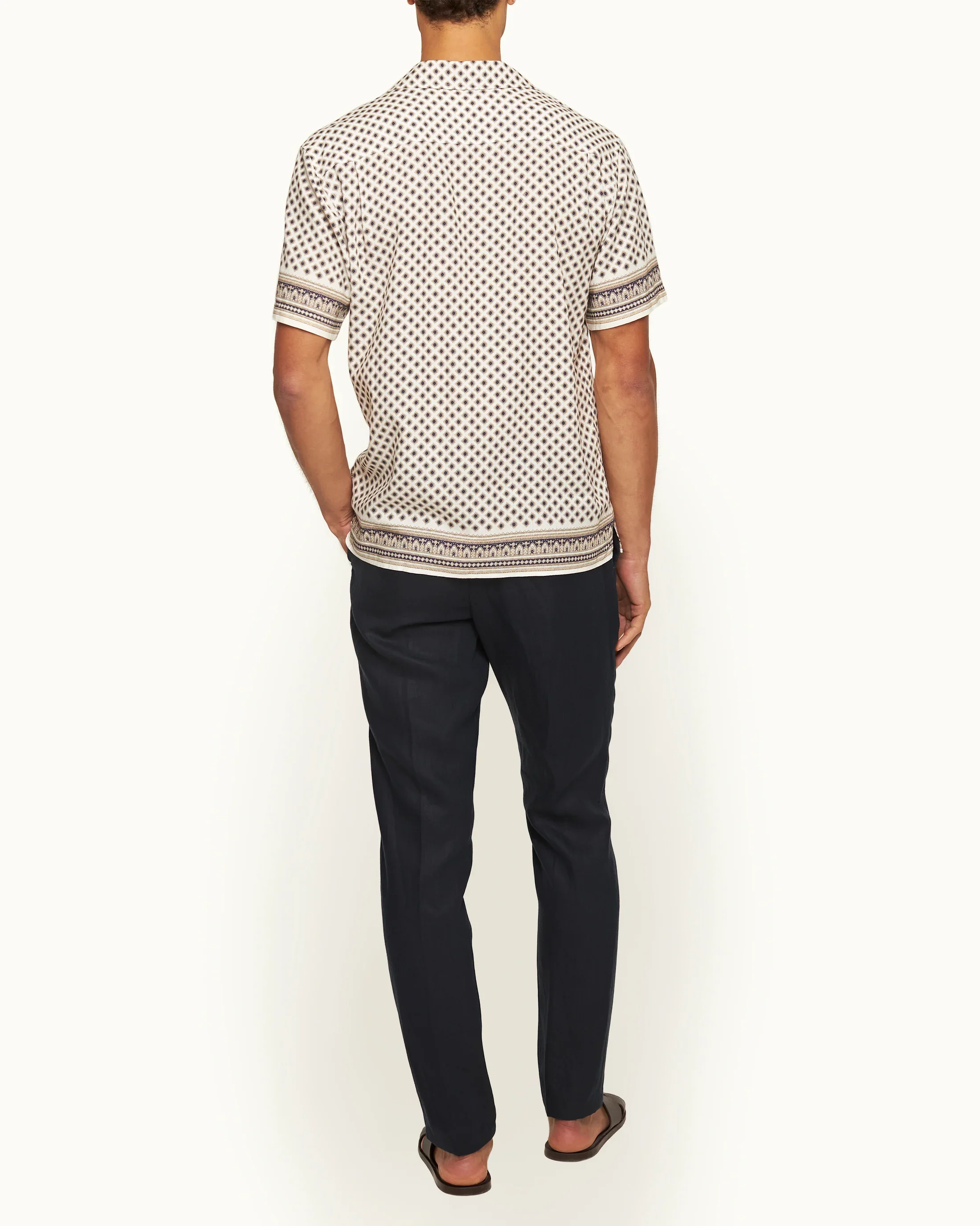 Griffon Italian Linen Night Iris Pant - Image 2